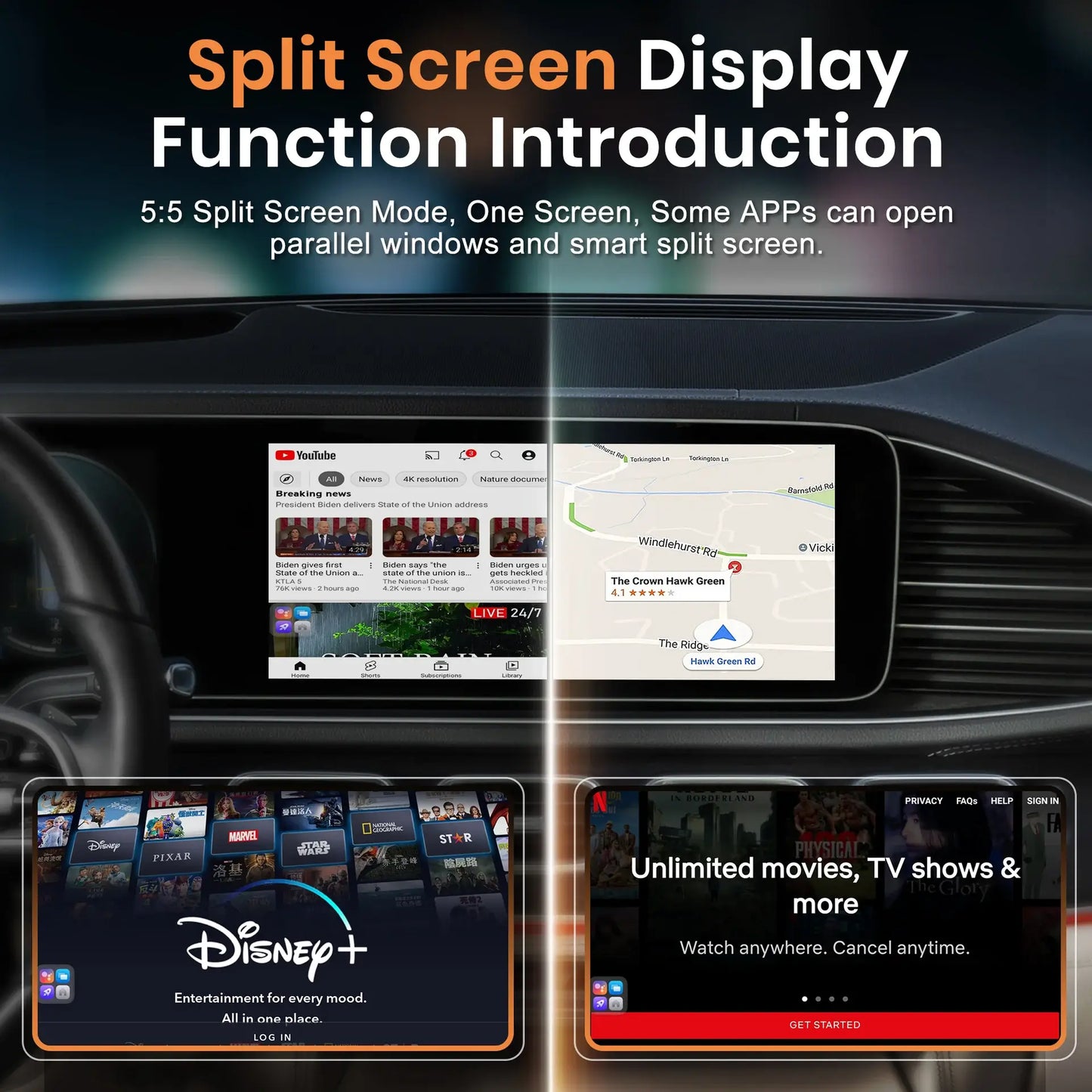 Homeshopaye GetPairr AI Box 2.0 (compatible with all cars ) , Android 13 ,8 Gb ram ,  128 Gb storage, Wireless | Carplay Android Auto 3 in 1